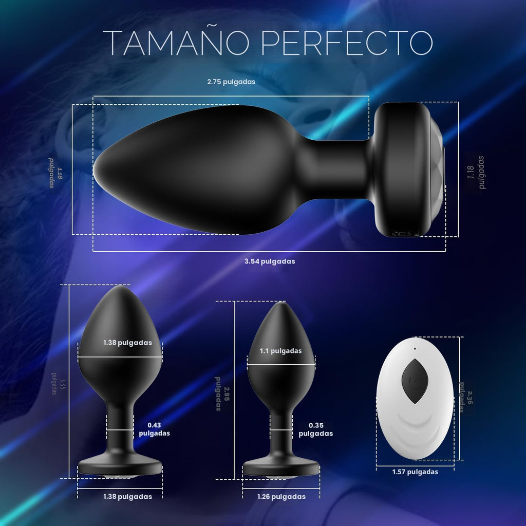 Vibrador de juguetes sexuales con enchufe anal, kit de entrenamient...