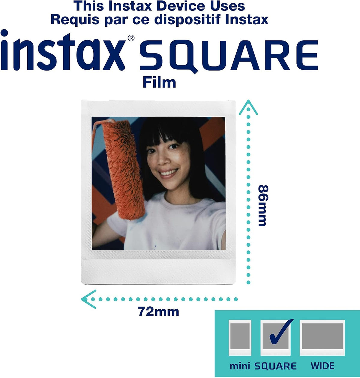 FUJIFILM Instax Square SQ1 - Cámara instantánea - Azul glaciar