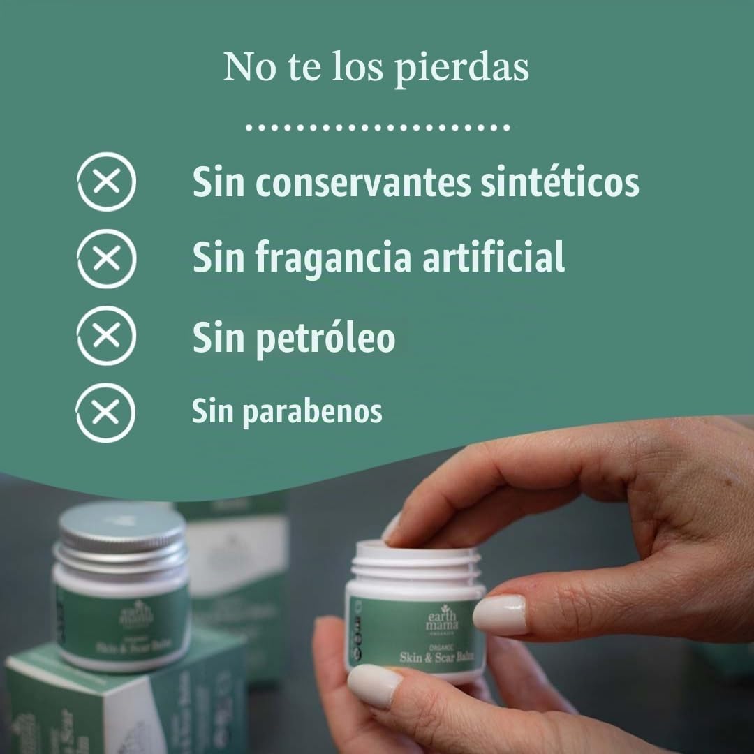 Earth Mama - Bálsamo orgánico para la piel y cicatrices - (paquete...