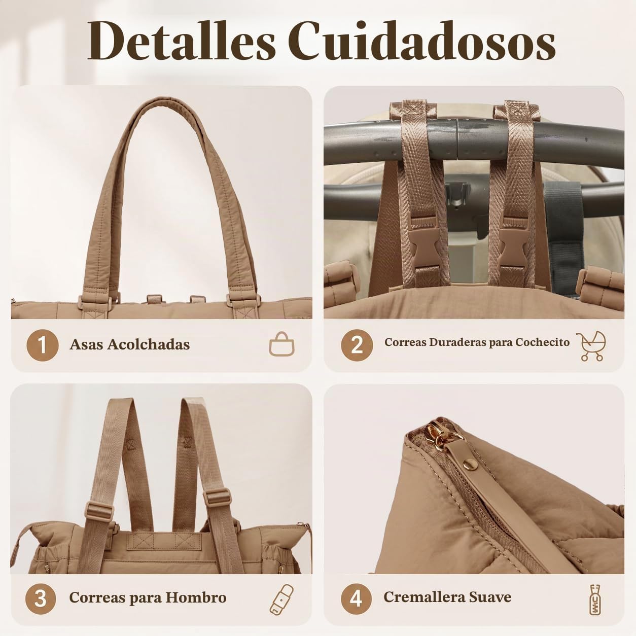 MOMINSIDE Bolsa de pañales con cambiador de pañales, bolsa de pañal...