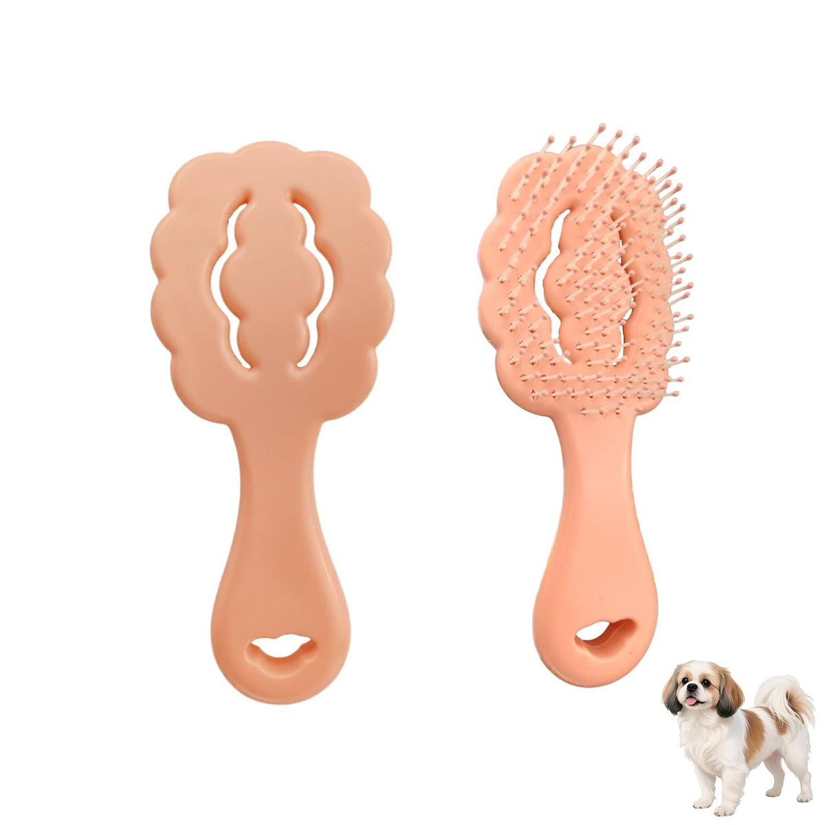 Cepillo para perros pequeños con cerdas suaves en forma de nube, di...