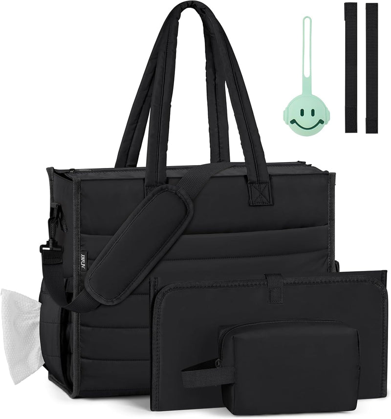 IBFUN Bolso de Pañales para Bebé - Bolso Grande para Bebé 4Pcs con...