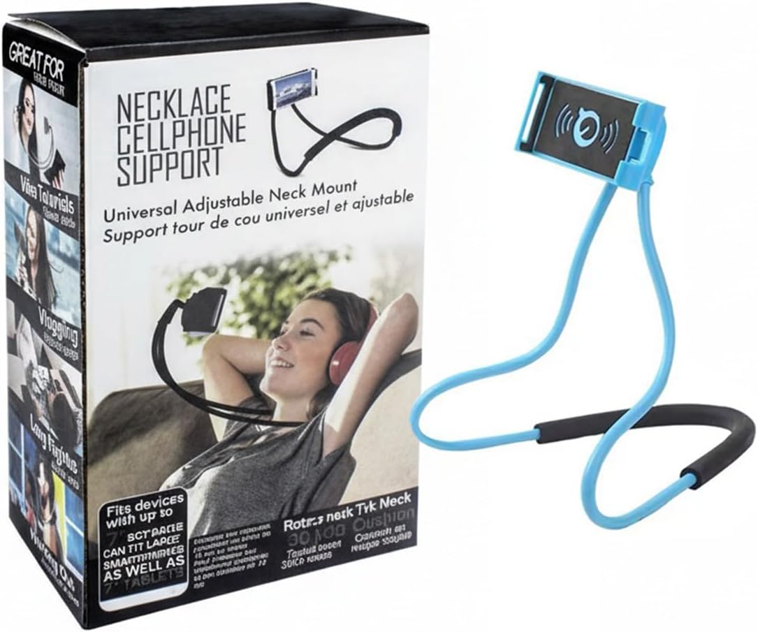 QkonkgnS Soporte para teléfono para cuello, manos libres para cama...