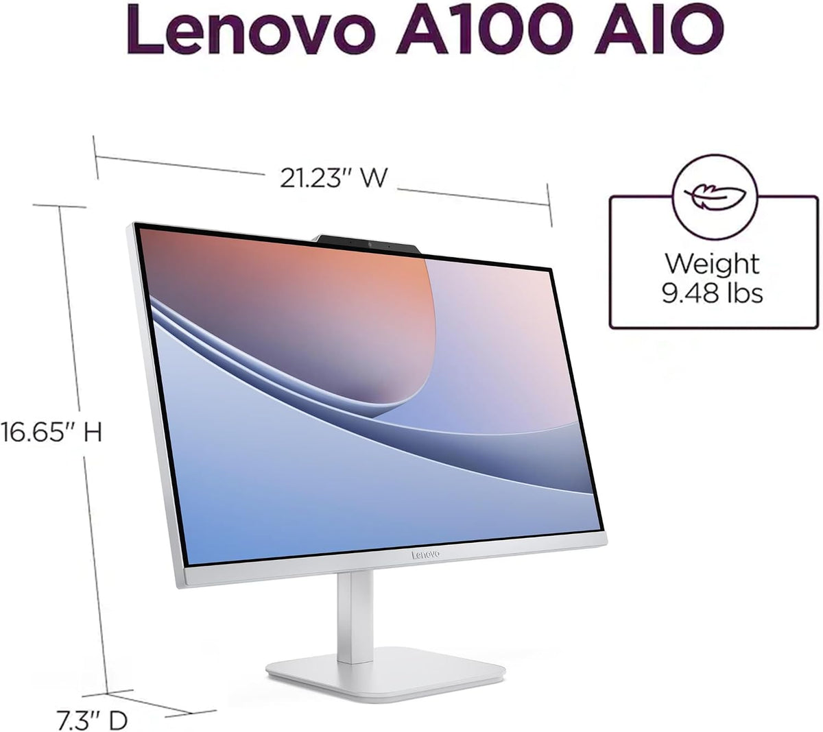 Lenovo Computadora de escritorio todo en uno FHD de 24 pulgadas par...