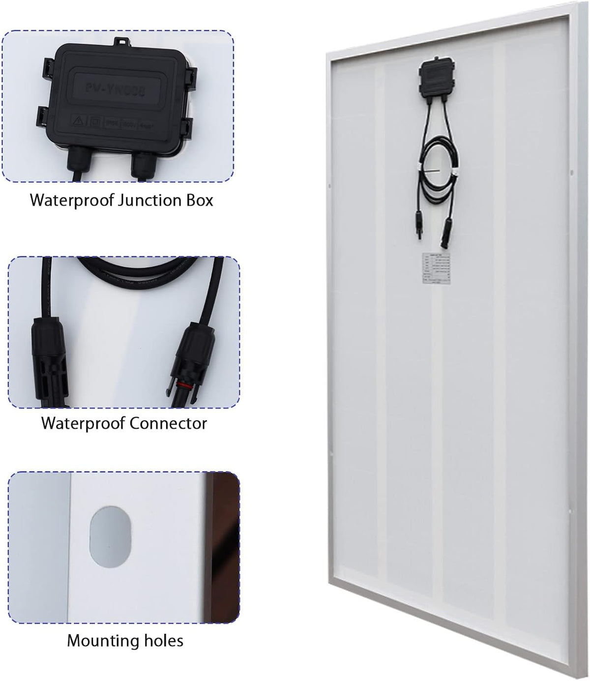 WUZECK Kit de panel solar de 900 vatios y 24 voltios, módulo monocr...
