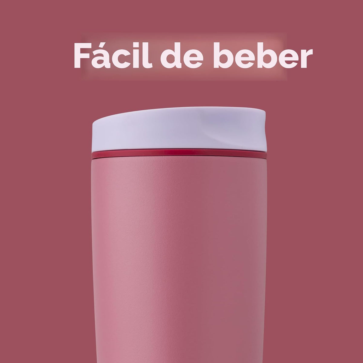 Owala SmoothSip Slider - Vaso de café aislado de acero inoxidable,...