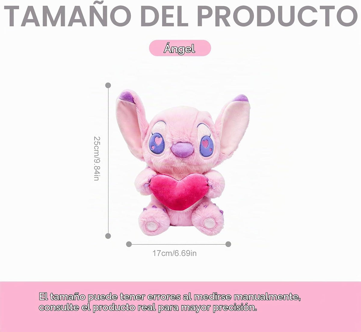 MINISO Disney - Peluche de punto de ángel de 10 pulgadas, suave, ab...