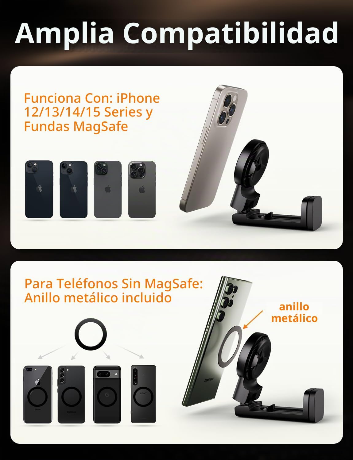 Klearlook - Soporte para teléfono de avión Magsafe para volar, rota...