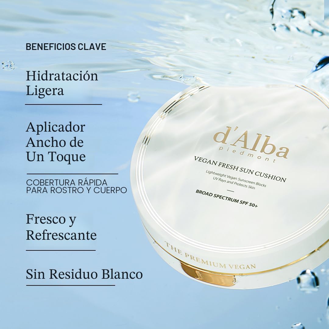 d'alba Piedmont Air Fit Fresh Sun Stick + cojín vegano para el...