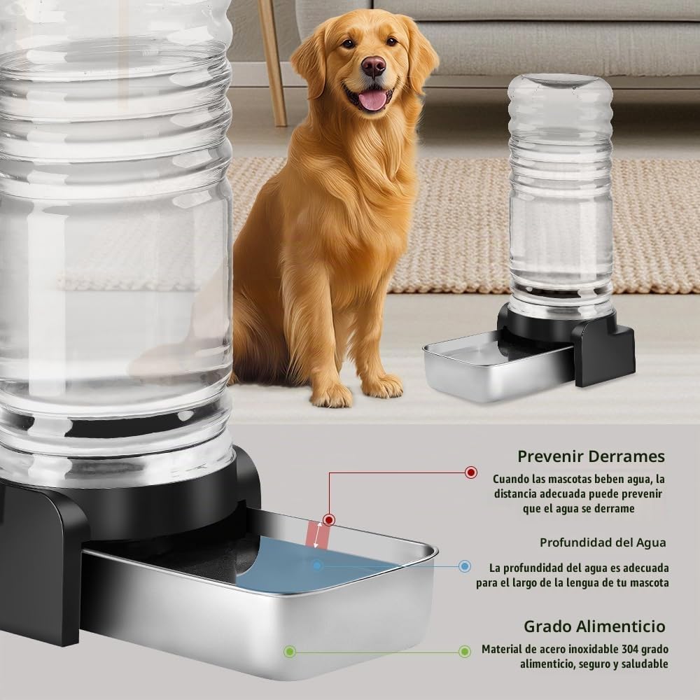Marchul Dispensador de agua para perros de 2.3 galones, dispensador...