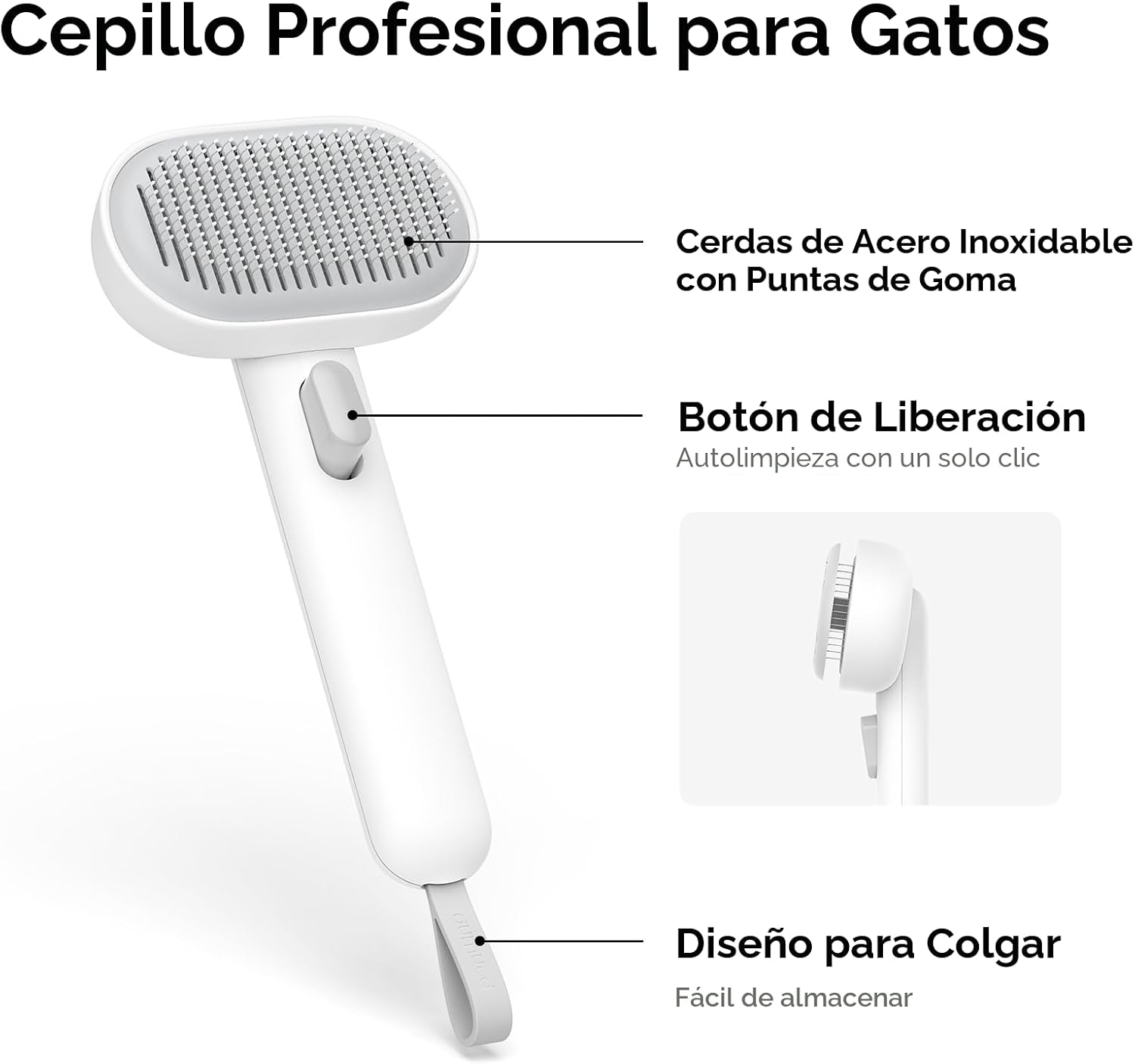 Aumuca - Cepillo para gatos de pelo largo o corto de interior, para...