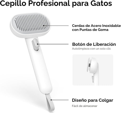 Aumuca - Cepillo para gatos de pelo largo o corto de interior, para...