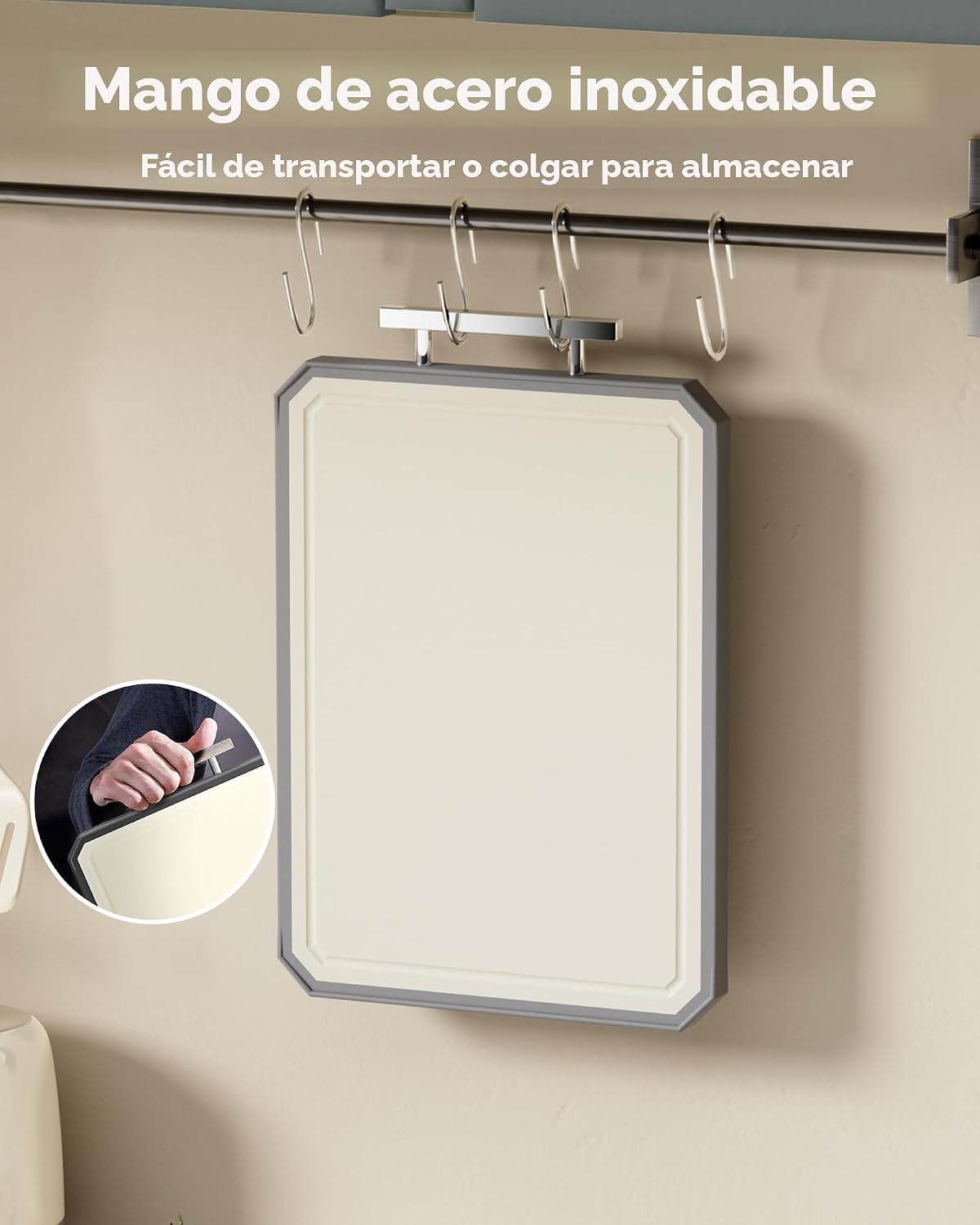 Tabla de cortar extragrande, juego de tablas de cortar de acero ino...