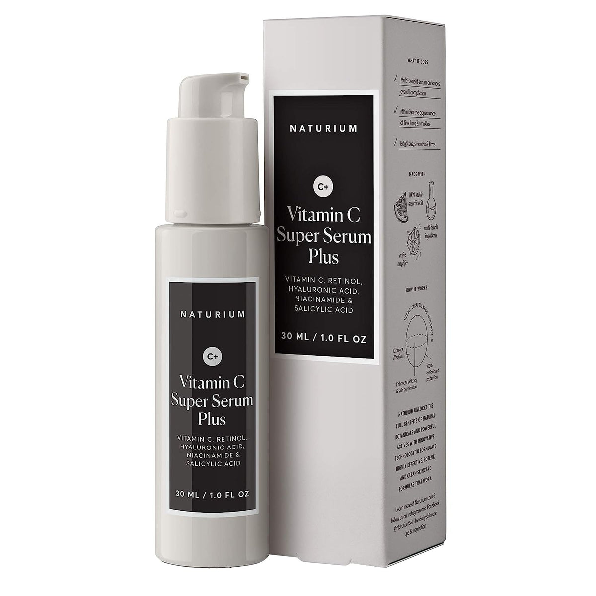 Naturium Vitamin C Super Serum Plus, cuidado facial suavizante, más...