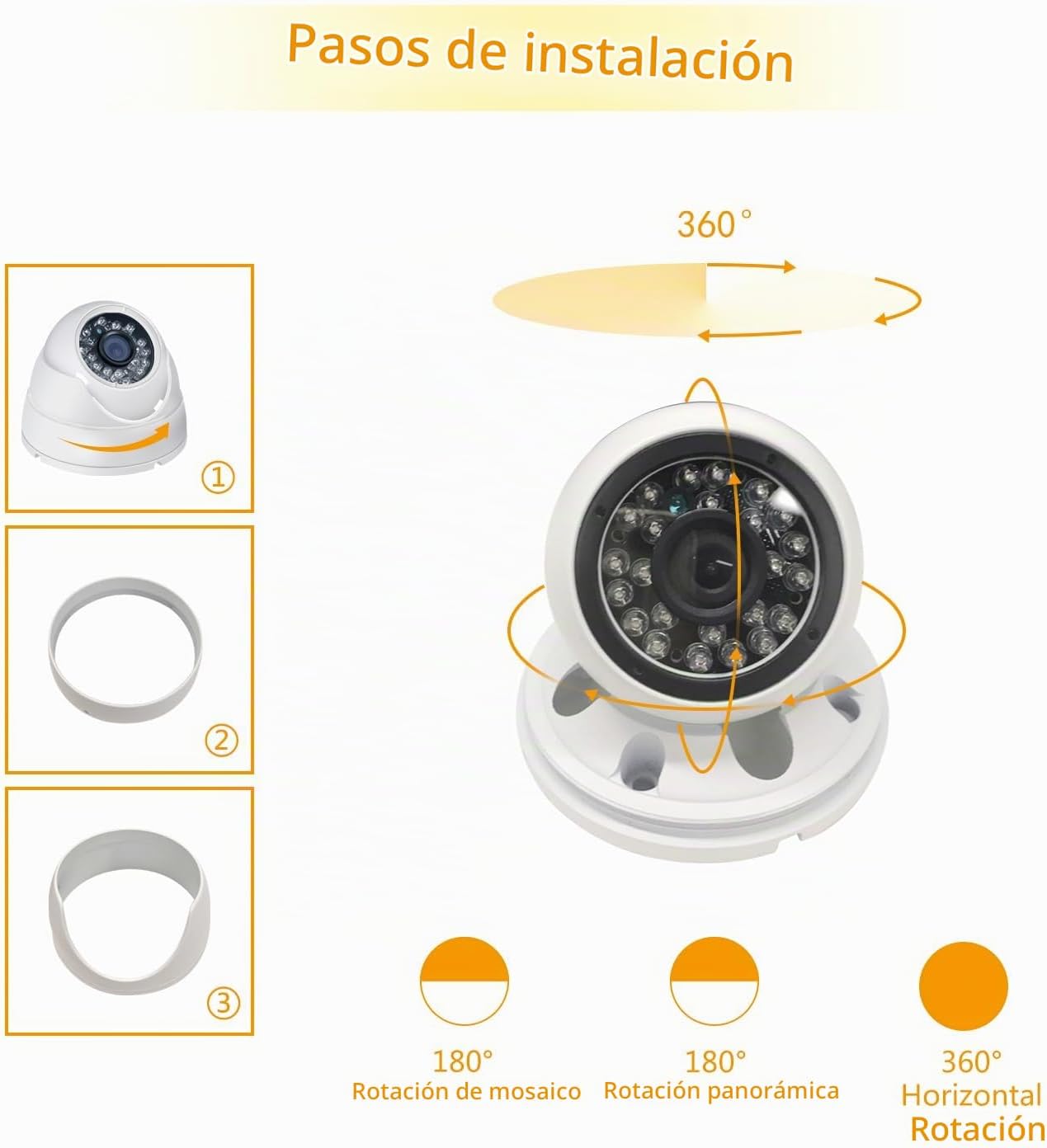 Cámara CCTV analógica HD 1080P 4 en 1 (TVI\/AHD\/CVI\/960H analógic...