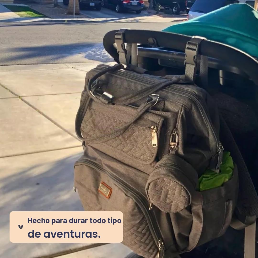 BabbleRoo - Mochila para pañales, bolsa multifuncional para cambiar...