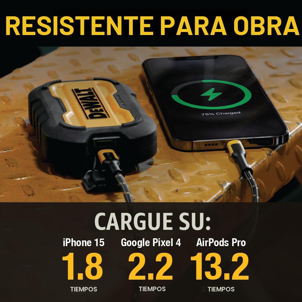 DEWALT Bloque de cargador USB C de 4 puertos de 100 W y banco de en...