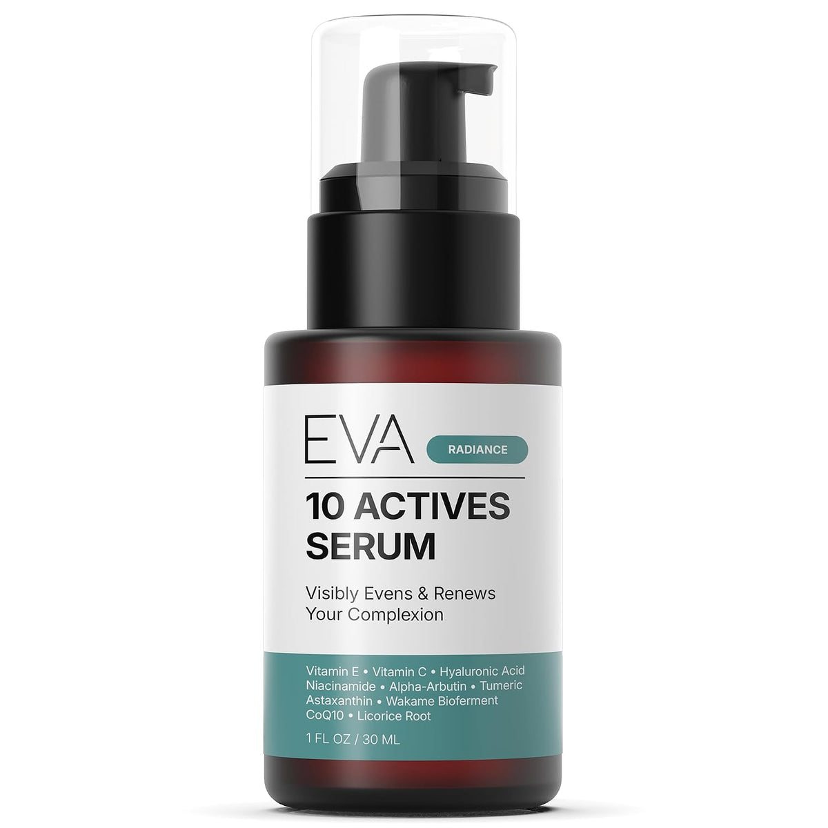 Eva Naturals Suero facial antienvejecimiento de 10 activos con vita...