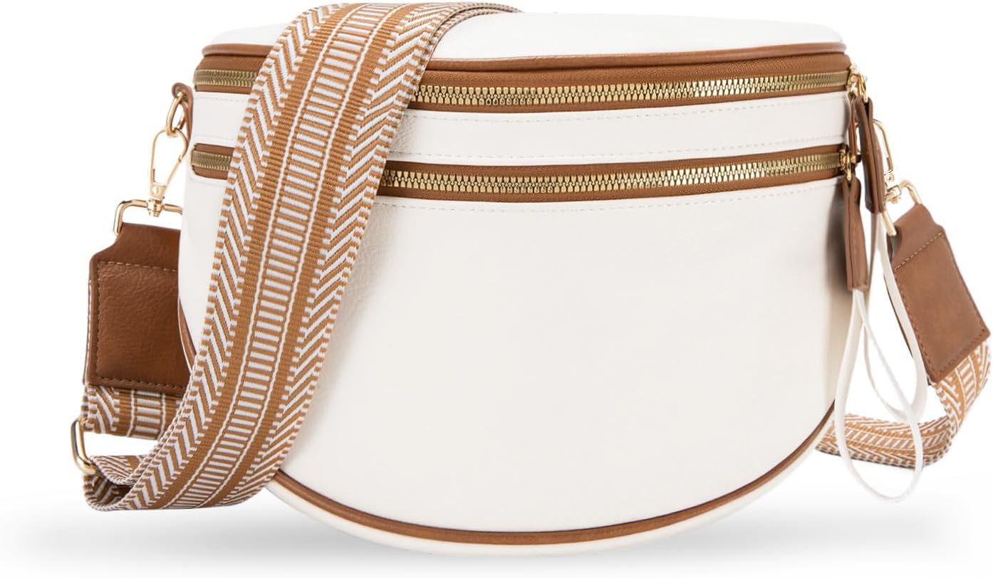 oscaurt Bolso cruzado de cuero para mujer, bolso grande para mujer,...
