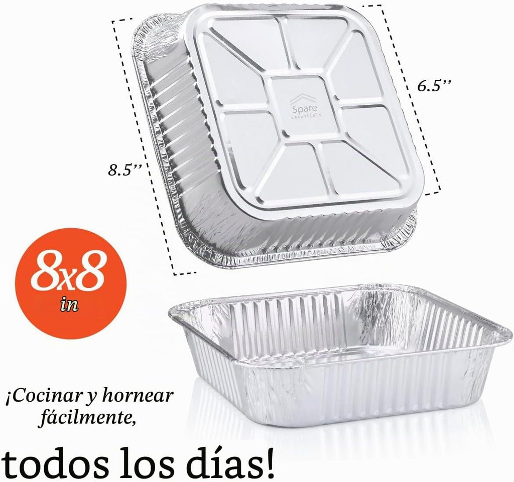 Moldes de papel de aluminio de 8 x 8 pulgadas (paquete de 55) \u201...