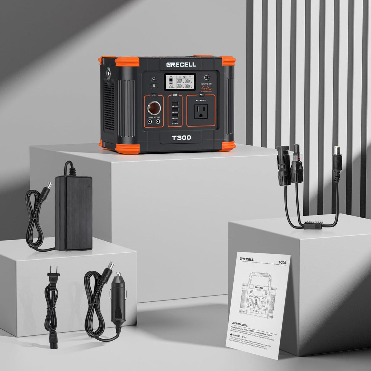 GRECELL Estación de energía portátil 330W (pico 600W) 288.6Wh gener...