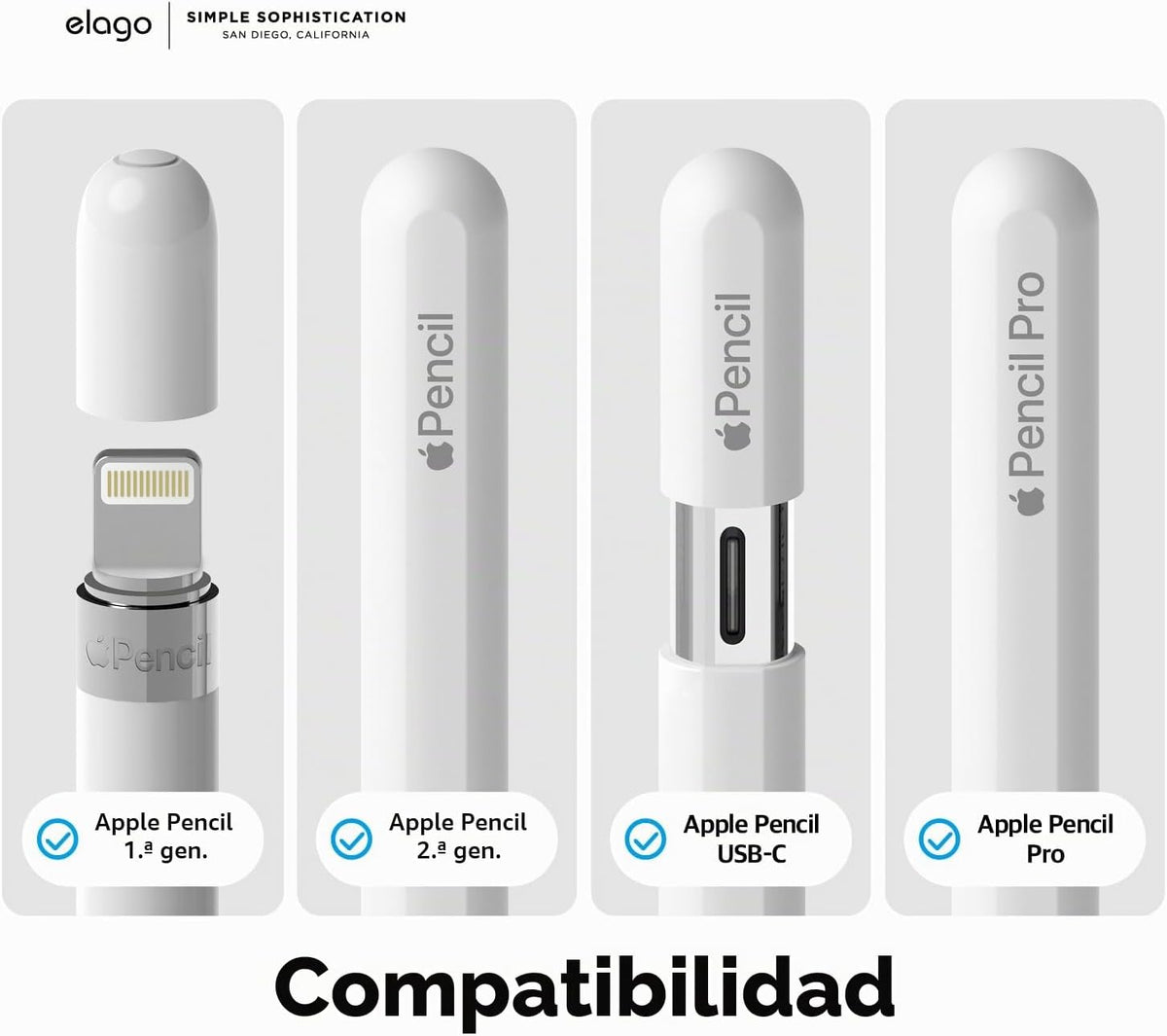 elago Agarre para Apple Pencil Pro, 1ª generación, 2ª generación y...