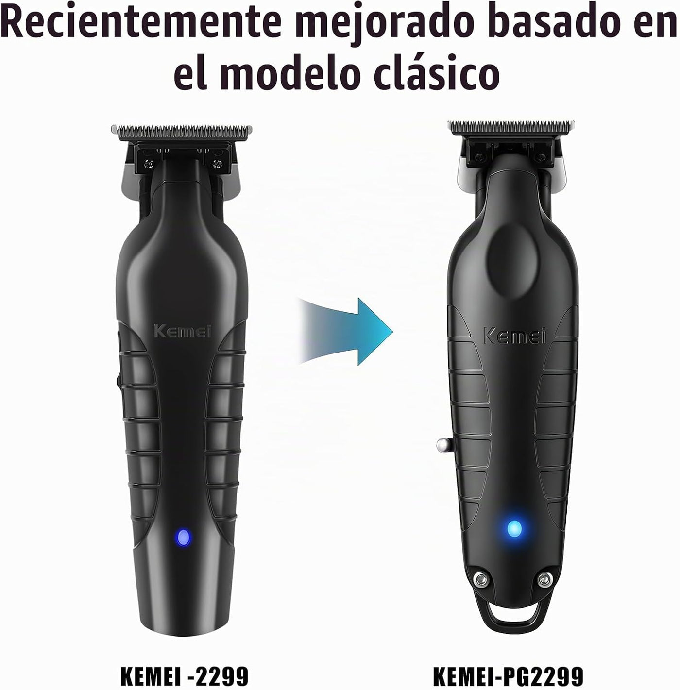 KEMEI 2299 - Cortadora de pelo inalámbrica para hombres, recortador...