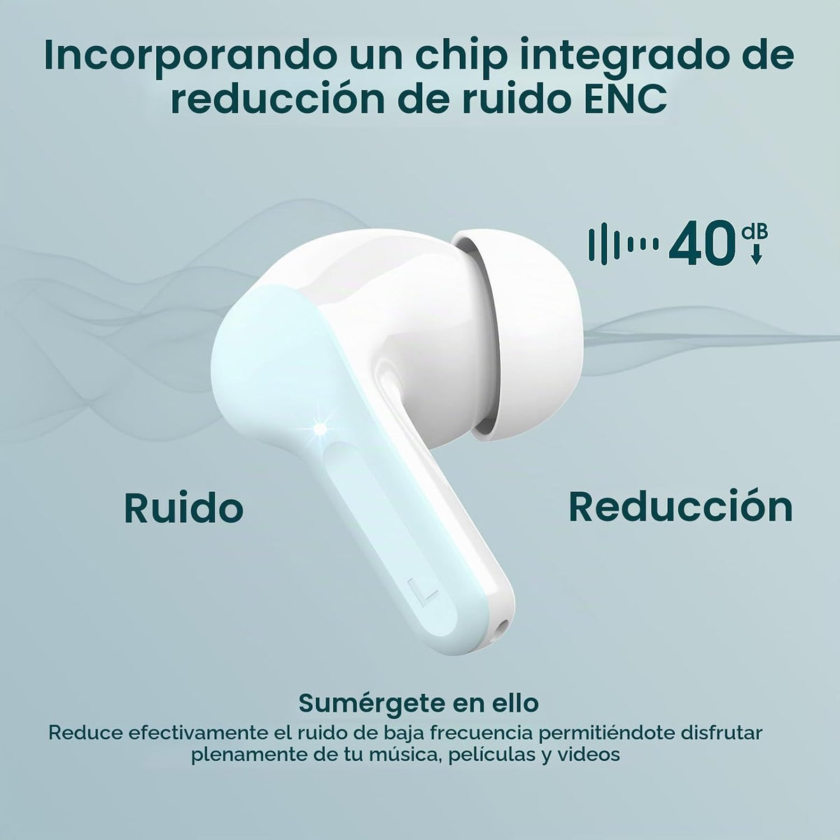 Auriculares inalámbricos, Bluetooth 5.4 Auriculares estéreo de alta...