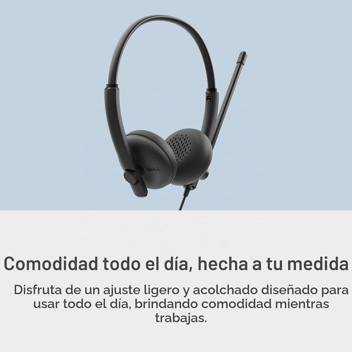 Dell Auriculares con cable WH125, micrófono Boom, negro | USB tipo...