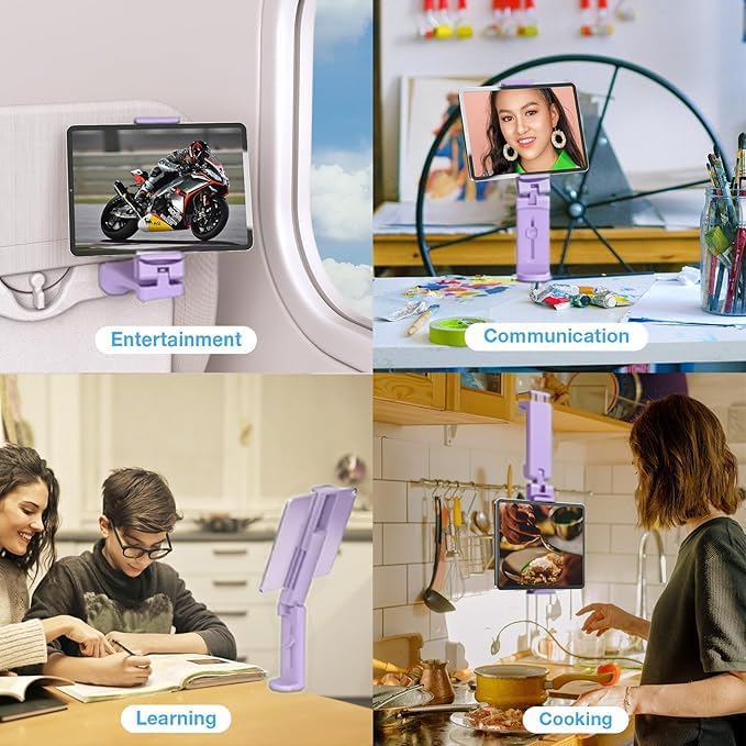 URTRY Soporte para tablet de avión, soporte de viaje giratorio de 3...