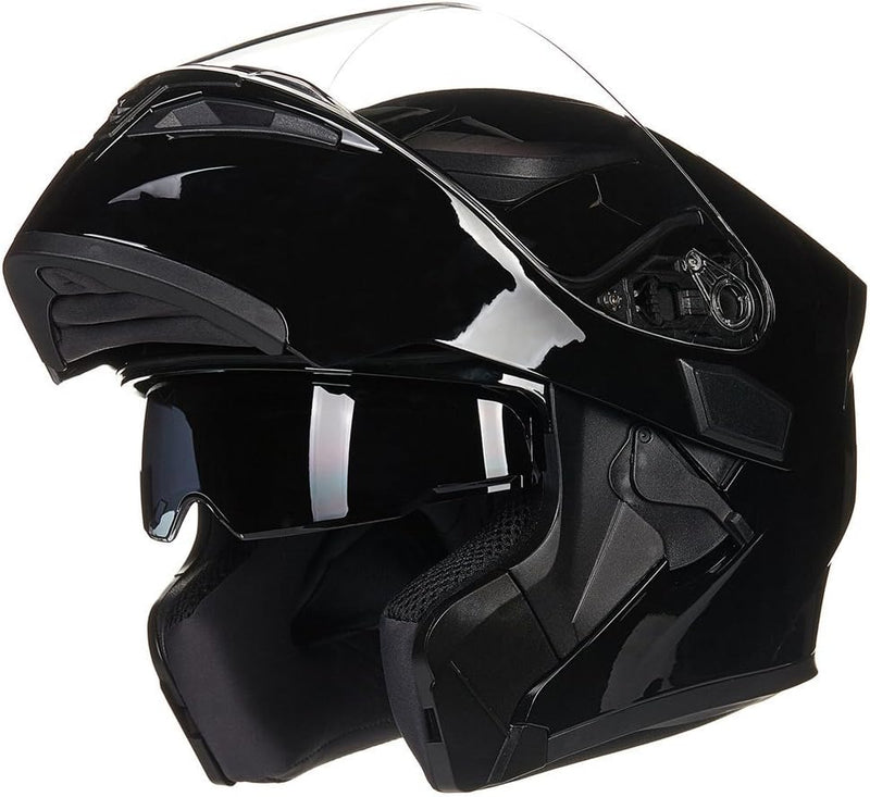 ILM 902 - Casco modular de cara completa con visera doble para moto...