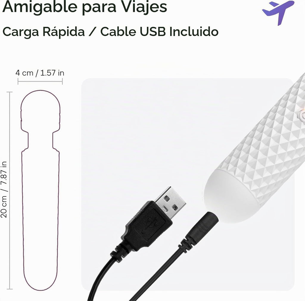 bed geek Masajeador personal inalámbrico de mano, impermeable, reca...
