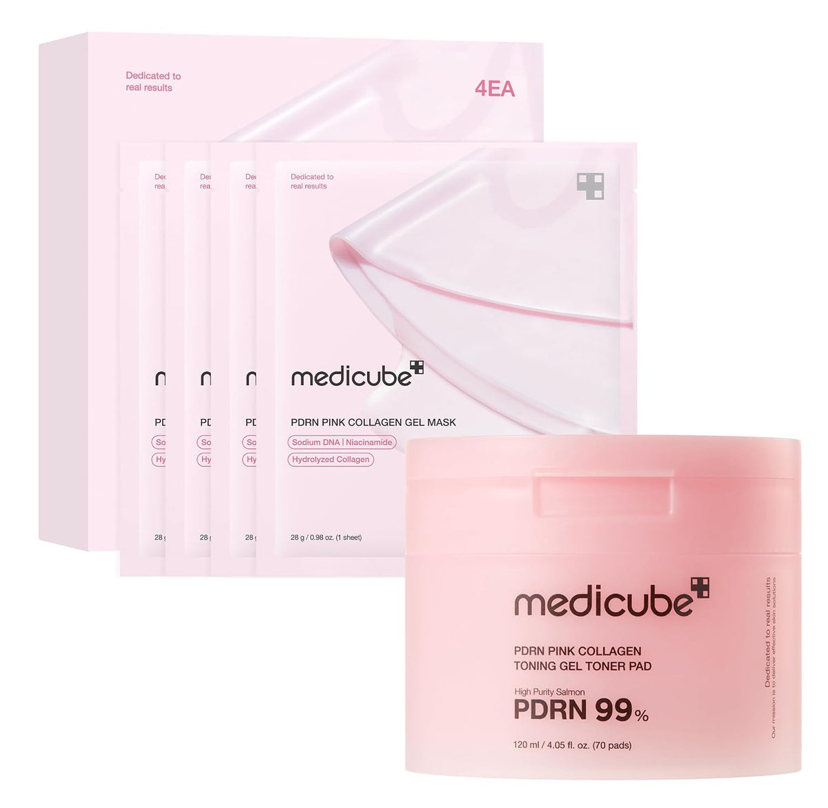 medicube PDRN Jelly Duo - Mascarilla de gel de colágeno PDRN y almo...