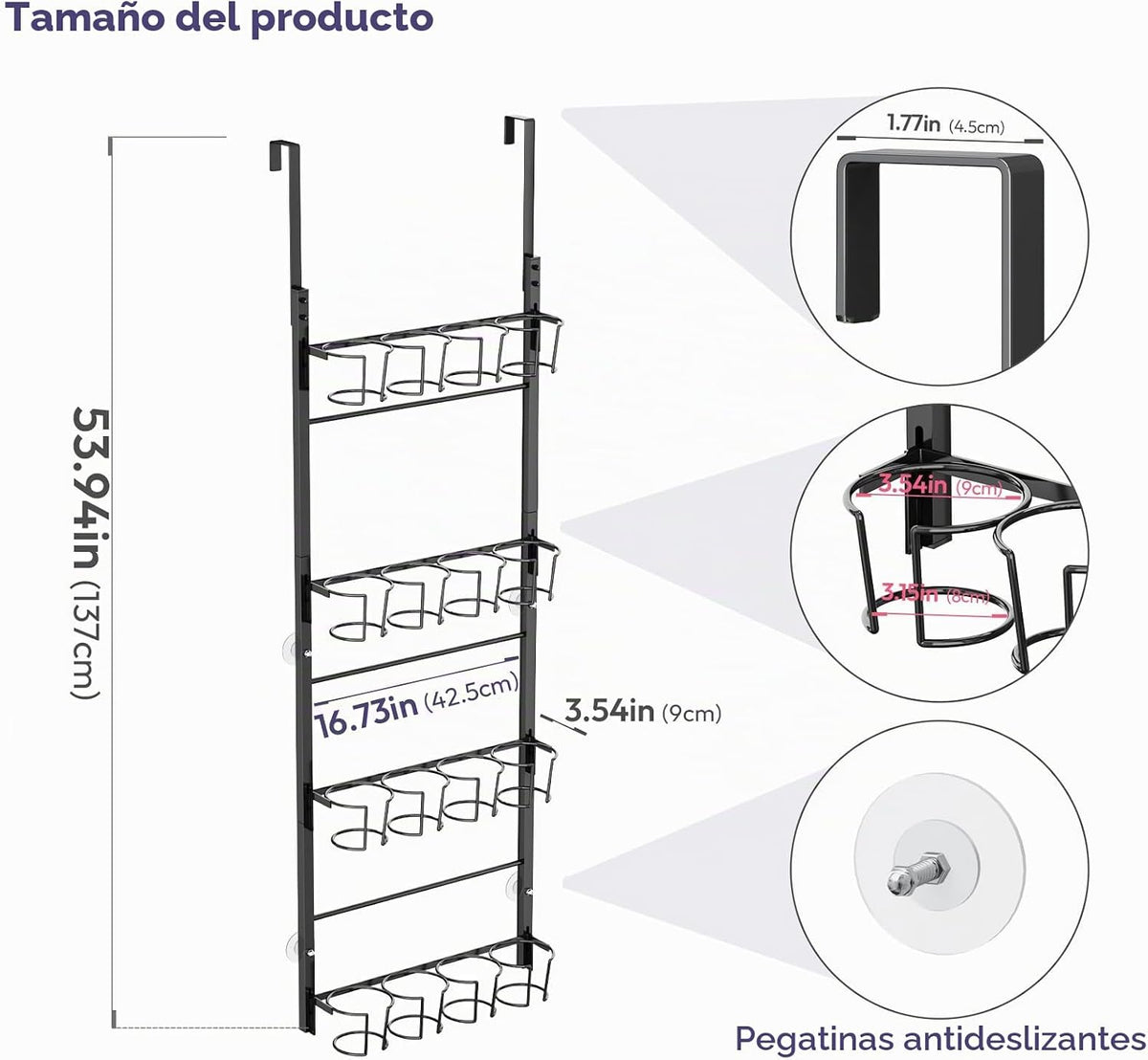SWTYMIKI Organizador de botellas de agua de 4 niveles \u2013 Organi...