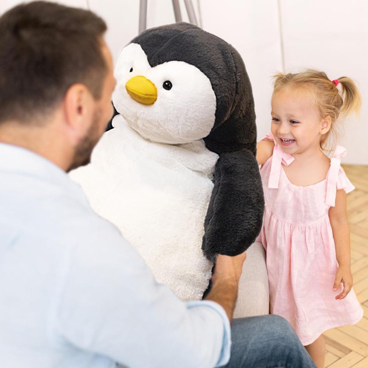 ARELUX Almohada de Peluche de Pingüino Grande de 22 Pulgadas Animal...