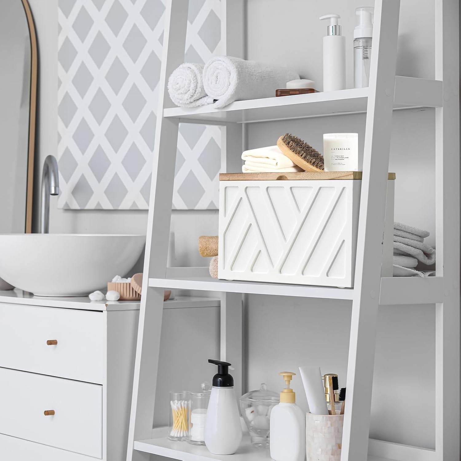 Soporte para tampones para decoración de baño, organizador de produ...