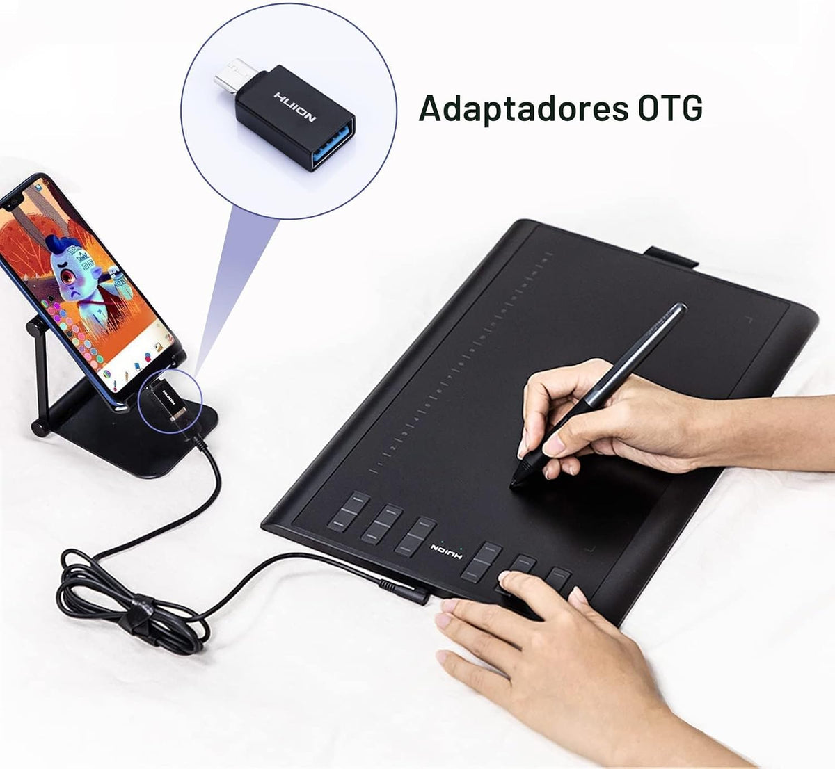 HUION Inspiroy H1060P - Tableta de dibujo gráfico con sensibilidad...