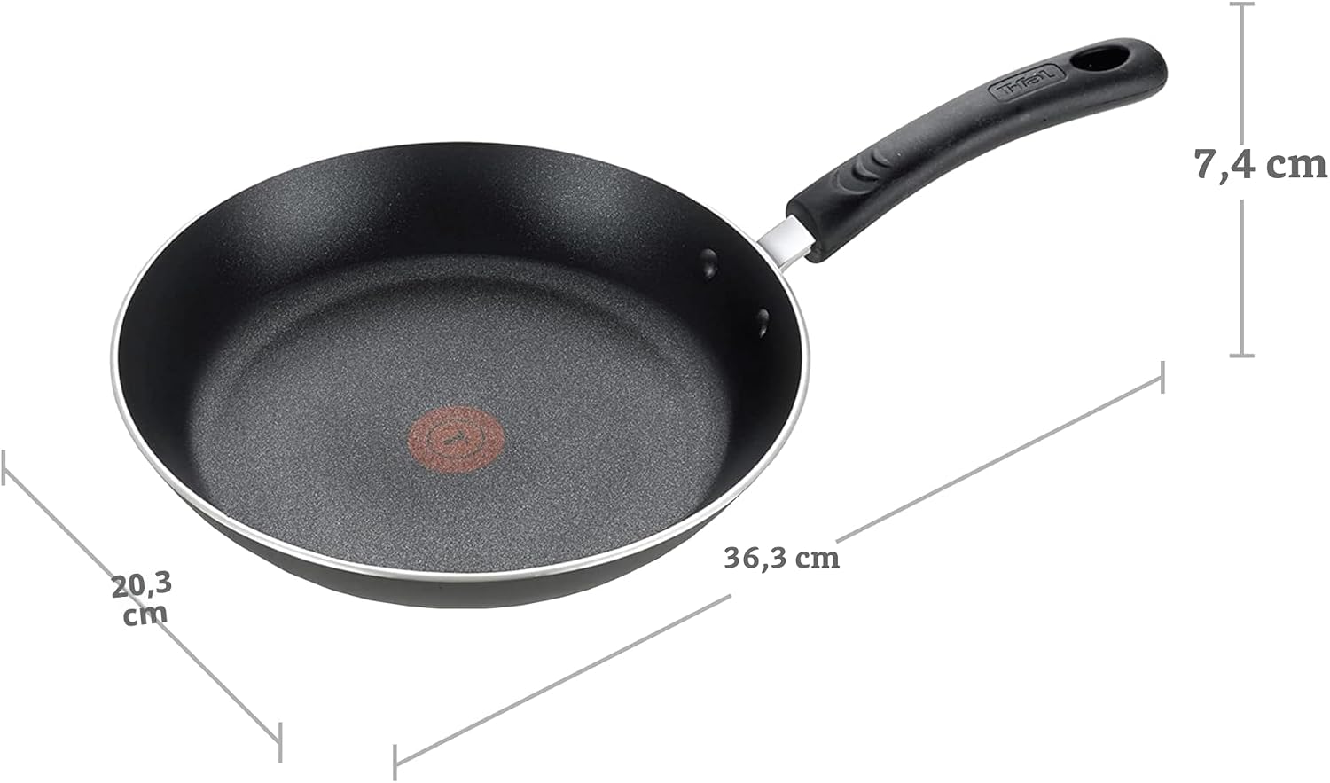 Sartén T Fal, Antiadherente, Negro | Apto para horno hasta 400 F, i...