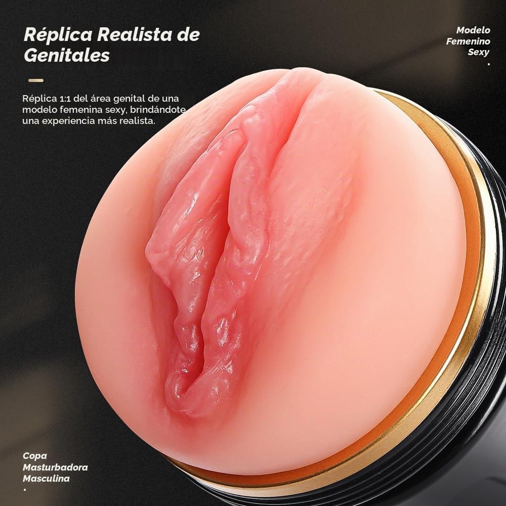 Masturbador masculino, kingdemer - Juguetes sexuales realistas de b...