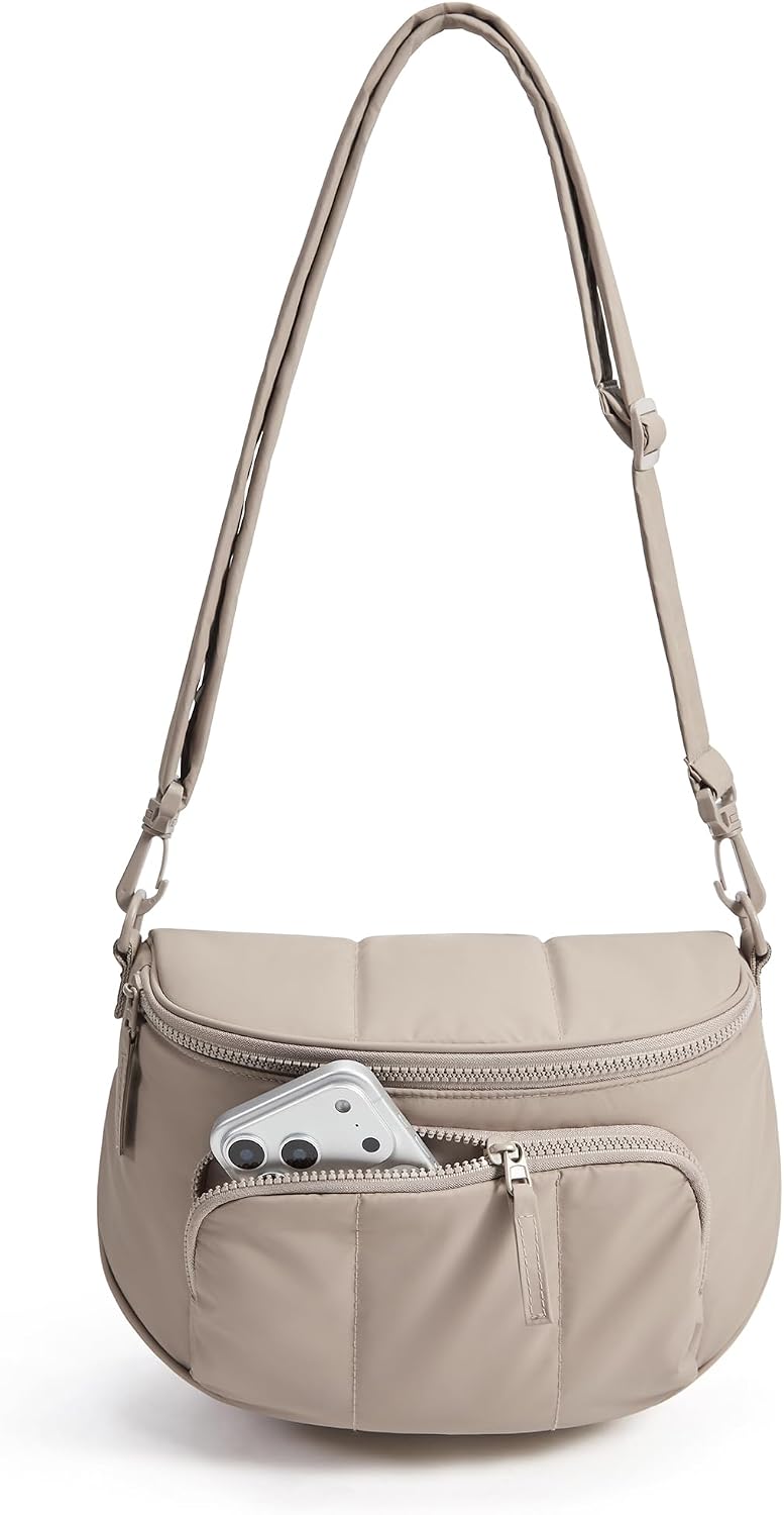 BAGSMART Bolsos cruzados para mujer, bolsa acolchada con bolsa | Bo...