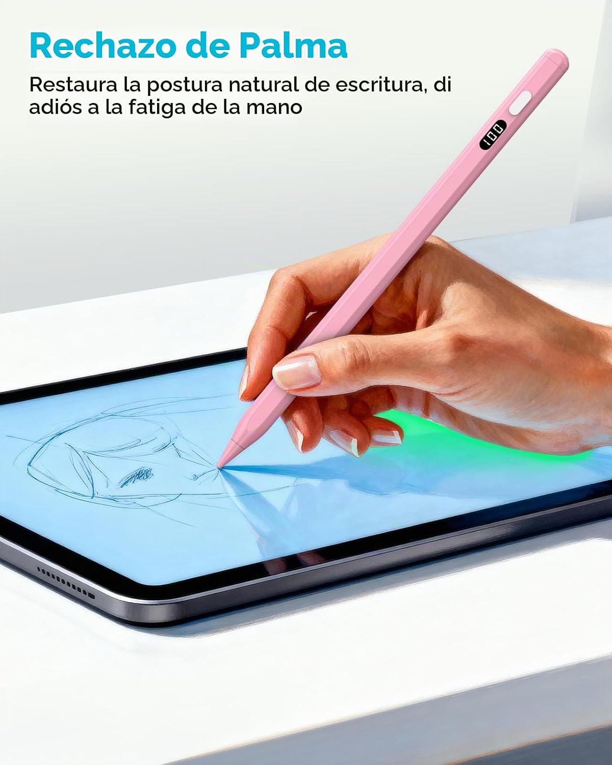 MoKo Stylus Pen para iPad 2018-2026, lápiz de carga USB-C con panta...