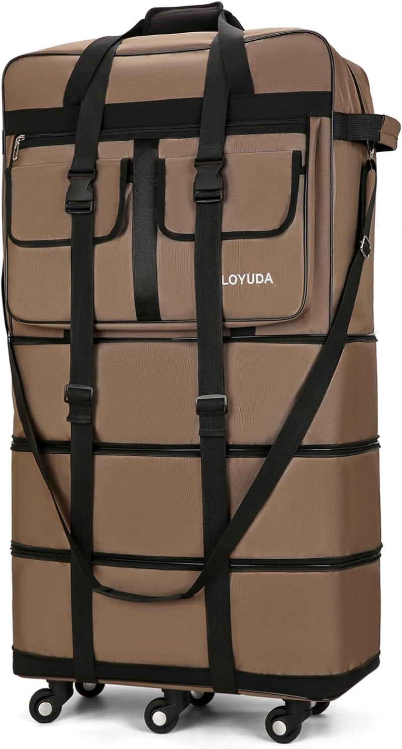 Gloyuda Equipaje expandible de 130 L, maleta de 40 pulgadas con rue...
