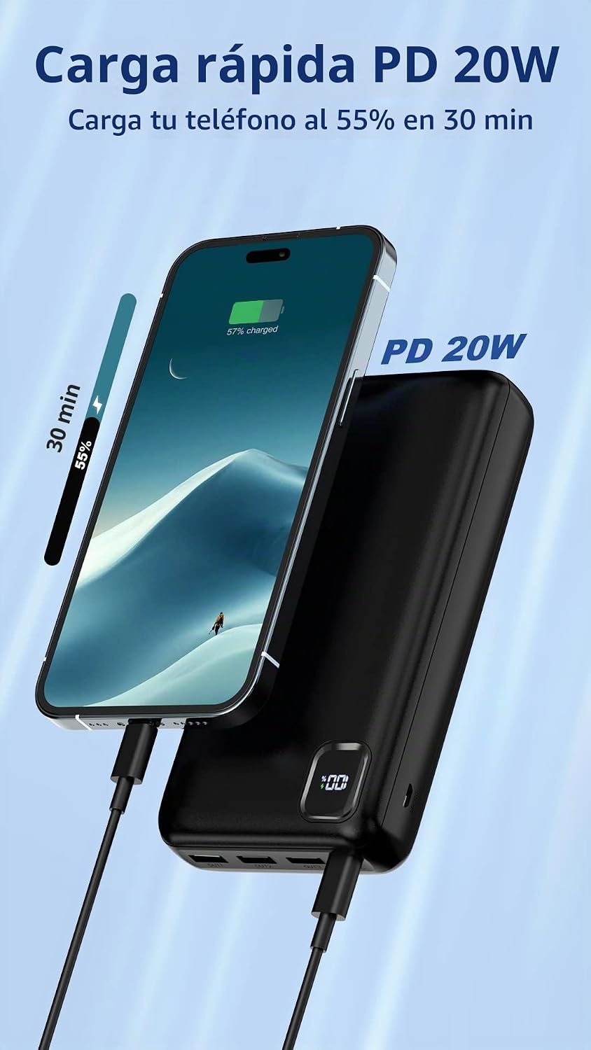 Eliegntist banco portátil del poder del cargador 50000mAh, carga rá...