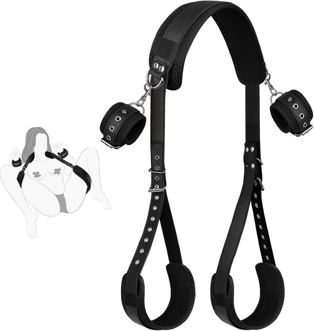 Sex Bondage BDSM Kit de restricciones de cama con esposas del cuell...
