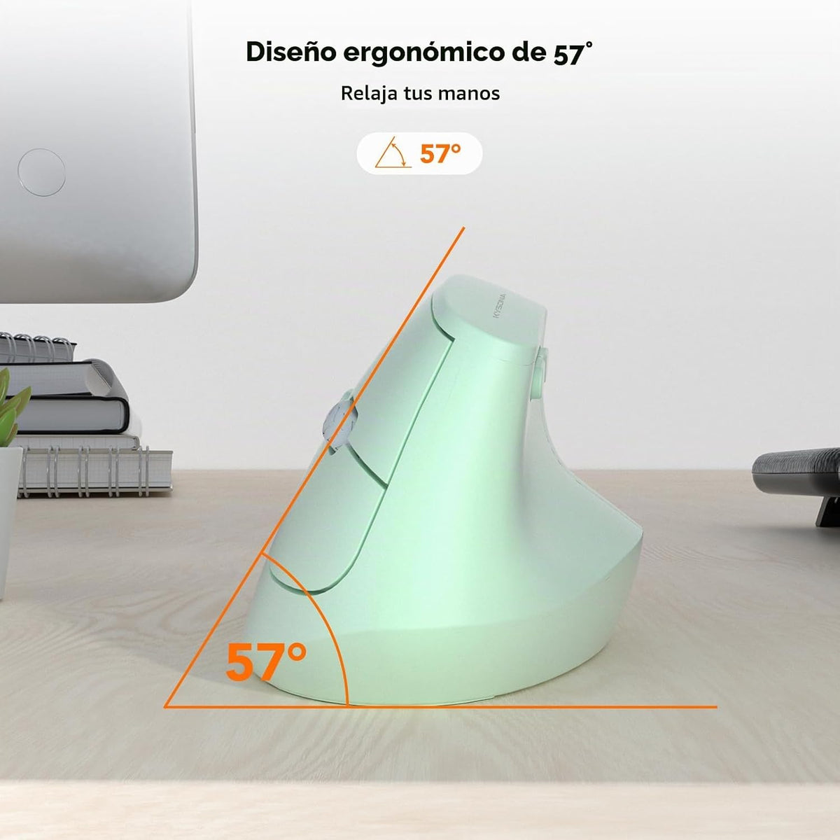 KYSONA EM18 Ratón vertical ergonómico inalámbrico, diseño Ergo, mou...