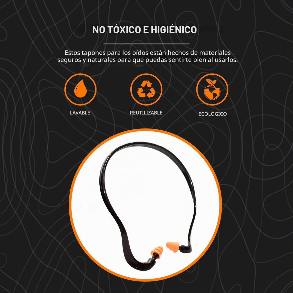 10 pares de tapones para los oídos de silicona con banda suave reut...