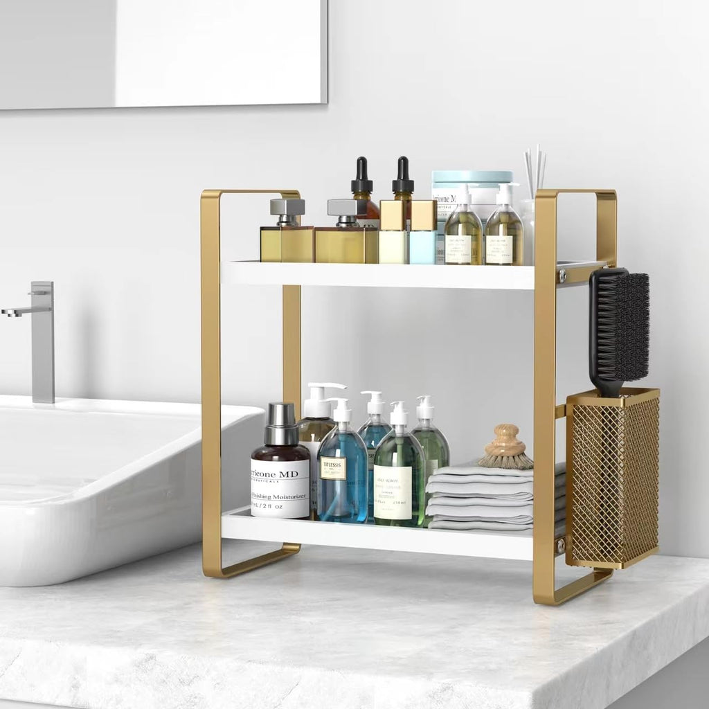 LEMIKKLE Organizador de Mostrador de Baño con Canasta, Cuidado de l...