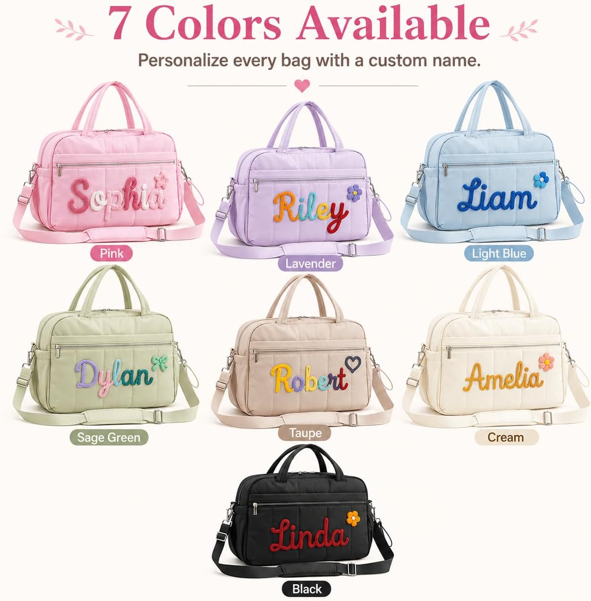 Bolso de pañales personalizado Tote Bolsas de hospital grandes con...