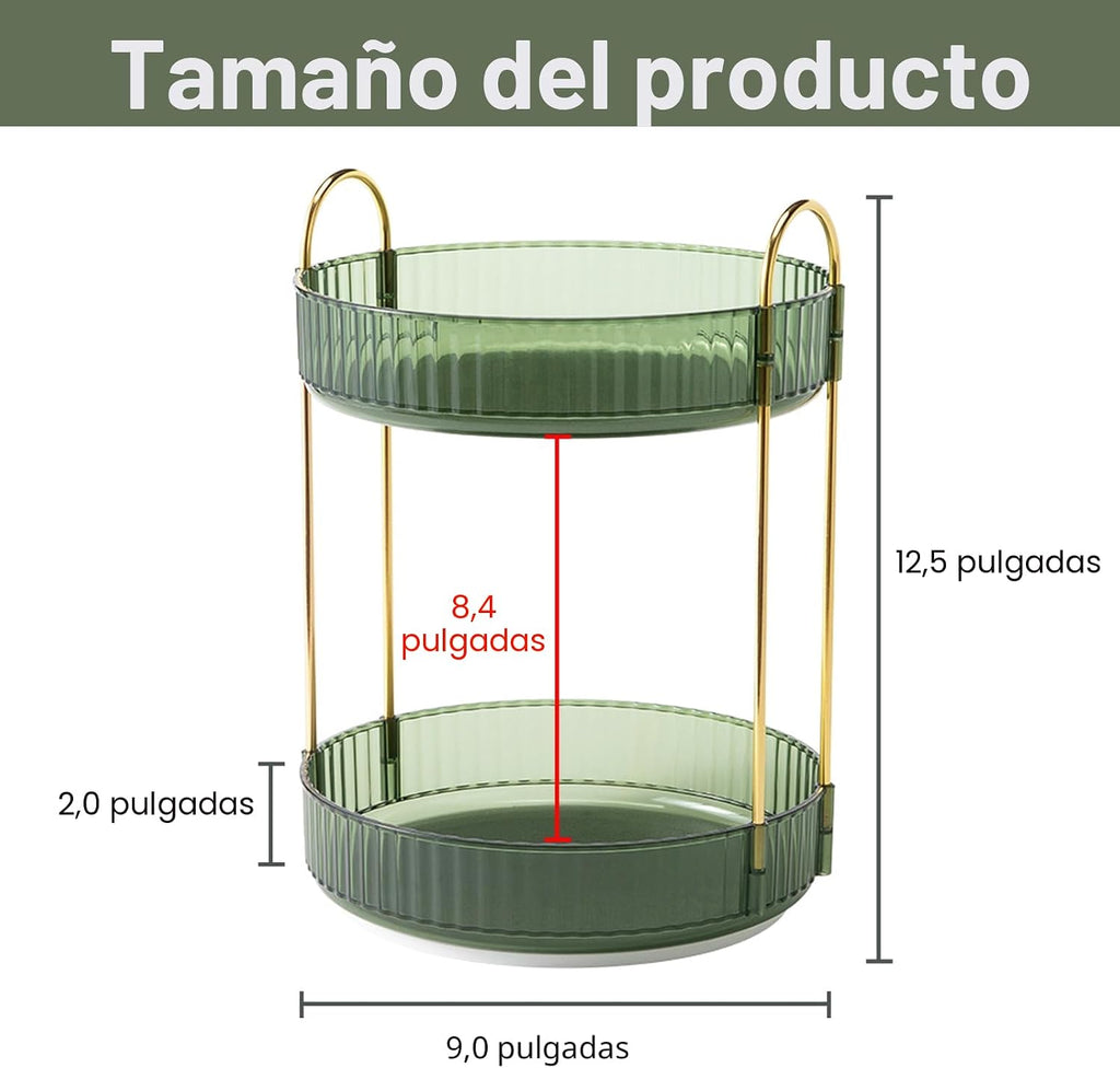 Asayuee Organizador de maquillaje giratorio de 360° para tocador, o...