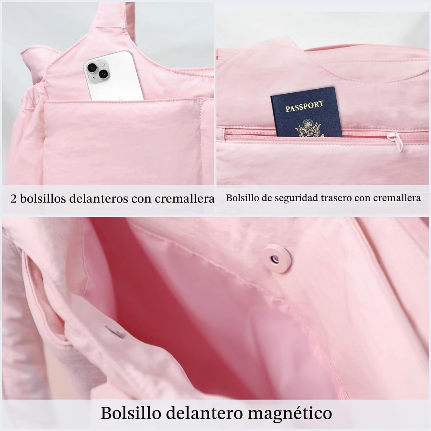 MOMINSIDE Bolsa de pañales de hospital para mujer, bolsa de bebé gr...